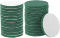 HARFINGTON 24pcs Scrubber Scouring Pads 180 Grits 4 Inch Drill Power Brush Hoop and Loop Surface Conditioning Disc Drill Scuffing Disc Scrub Pads for Home Kitchen Cleaning, Green
