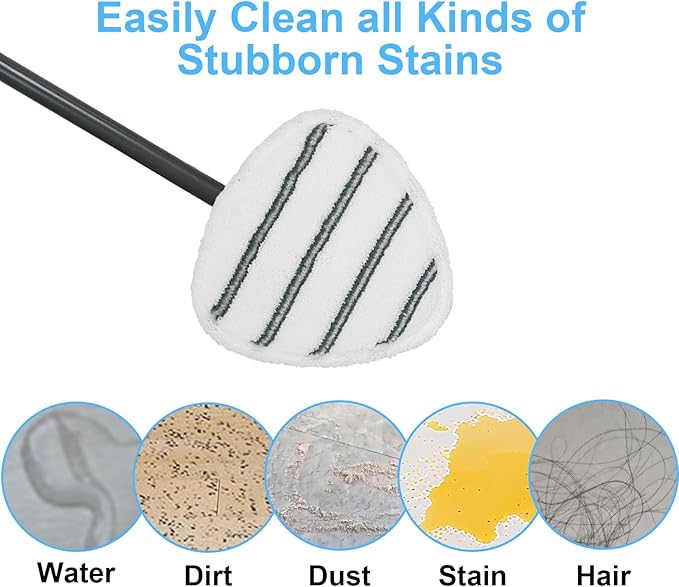 4 Pack Microfiber Flat Mop Head Refills for O-Cedar EasyWring & RinseClean Systems, Easy to Clean Corners, Ceilings, Walls