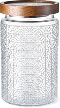 Adodeen 32oz Vintage Glass Jar With Lid, Glass Storage Containers, Airtight Kitchen Storage Containers For Sugar, Coffee, Tea, Spice, Flour, Candy Cookie, Pasta, Cereal, Cute Decorative Jars