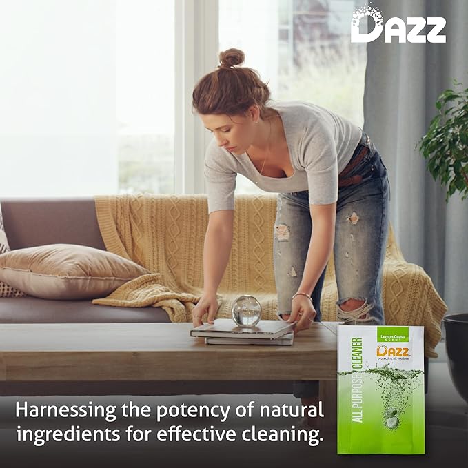 DAZZ Natural Cleaning Tablets - All Purpose Cleaner Refill Pack - Makes (4) 32oz Bottles - Just Add Water