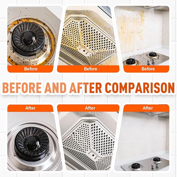 AIIONP Heavy Duty Degreaser, 2025 Upgraded Kitchen Cleaner, Multipurpose Oil Stain Remover for Restaurant Grill, Strong Cleaning Spray for Home Chef (2)