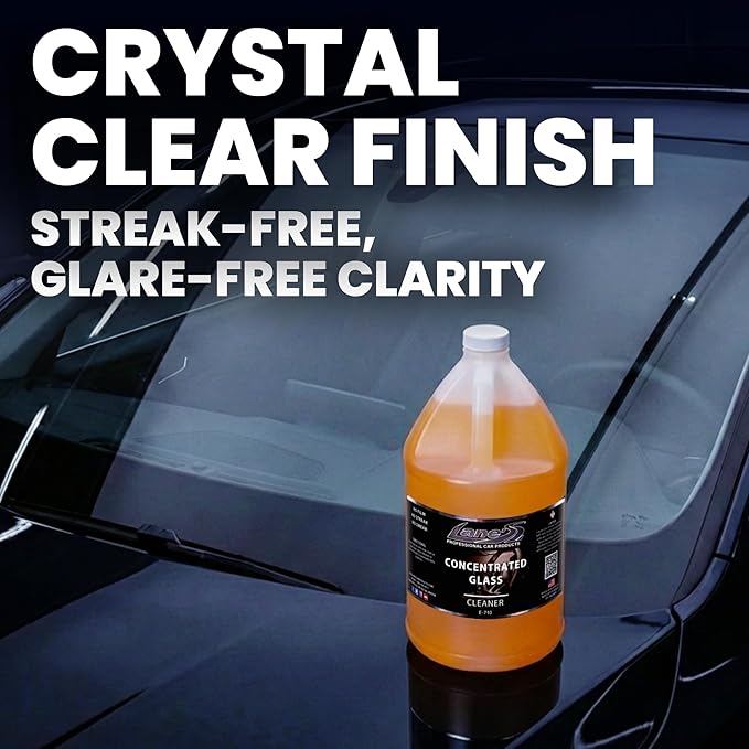 LANE'S Concentrated Auto Glass Cleaner | Tint-Safe Car Windshield, Window Cleaner | Removes Automotive Smoke Film, Fingerprints, & Smudges | Streak-Free, Safe for All Glasses | 128oz, 2 Pack
