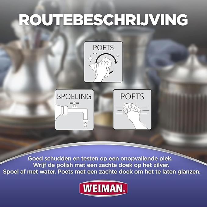 Weiman Silver Cream Cleaner 3-in-1, Anti-Tarnish Technology, Safely Clean, Polish, Shine & Restore, Removes & Prevent Tarnish (Pack of 6)