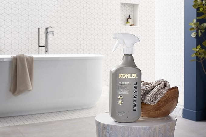 KOHLER K-EC23732-NA Tub and Shower Cleaner, Bathroom Cleaner, Restores Acrylic, Tile, Enameled cast iron, Lithocast, Residue Free, 28 FL Oz