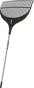 Truper 33655 Tru Tough Flexible Plastic Leaf Rake, 26-Inch Head, Steel Handle, 56-Inch