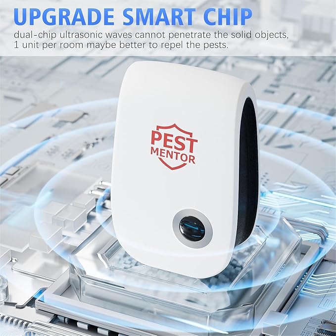 Ultrasonic Pest Repellent, Electronic Pest Control Insect Repeller for Bugs, Mosquito, Roach, Rodent, Spider Mouse Repellent Pest Control Device for Home Car (10p)