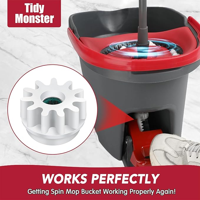 Pedal Bearing Replacement for OCedar Mop Bucket - Easy Fix for O-Cedar Easywring Bucket System. 2 Pack One Way Clutch Gear Sprockets Repair Compatible with 90% Rotation Mop Bucket on The Market.