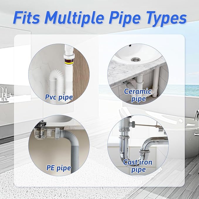 Powerful Sink Drain Cleaner - Fast Foaming Pipeline Dredging Agent for Kitchen Sink,Bathroom & Shower,Toilet Pipes (5pcs, sky blue)