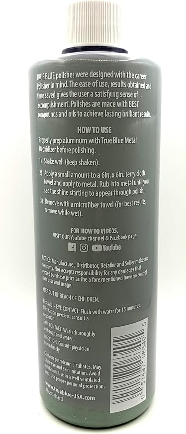 Generic 2 Tone's True Blue Aluminum Polish, 16 Fl Oz (Pack of 1)