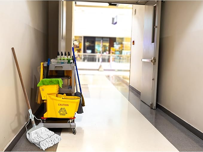 59" Mop Spring Commercial Grade Mop Handle Pack of 2 Industrial Strength Wooden Handle Wet Mops for Floor Cleaning Heavy Duty (Mop Heads Not Included)