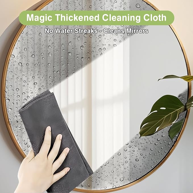 Thickened Magic Cleaning Cloth, Reusable Magic Cleaning Cloths for Glass, Streak Free Microfiber Magic Cleaning Cloth Reusable Rags for Kitchen, Windows, Mirrors, Cars (5)