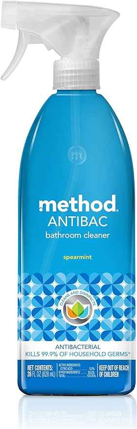Method Antibacterial Bathroom Cleaner, Spearmint, Removes Mold + Mildew stains, 28 Fl Oz