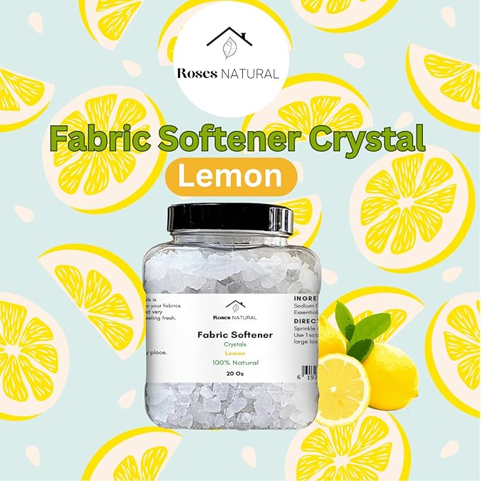 Fabric Softener Crystals, Freshens and Softens Fabrics, 3 Pleasant Scent (Lemon, 20 oz)