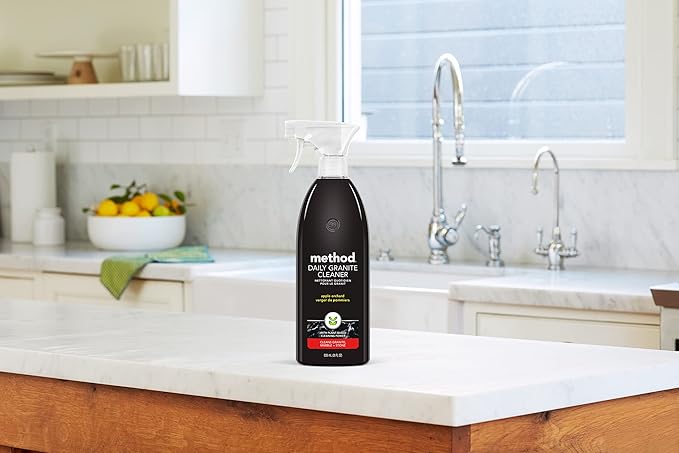 Method Daily Granite Cleaner Spray, Apple Orchard, Cleaning Agent for Granite, Marble, and Other Sealed Stone, 28 oz Spray Bottles (Pack of 4)
