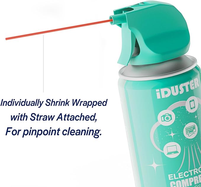 iDuster Compressed Canned Air Duster for Computer - Disposable Electronic Keyboard Cleaner for Cleaning Duster, 3PCS(3.5oz)