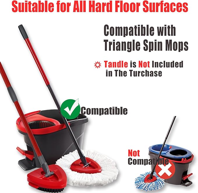 7-Pack Mop Heads Replacements for Ocedar EasyWring 1 Tank,Microfiber Spin Mop Refills, Deep Cleaning, Easy to Replace, Machine Washable