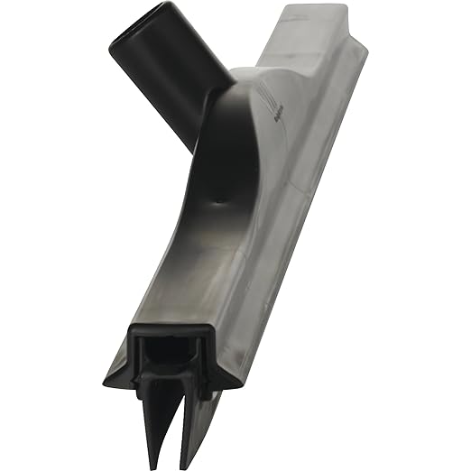 Vikan 77149 Squeegee,Ultra Hygiene,Dbl Blade,24",PP/RB,BK