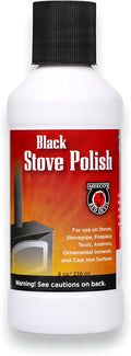 MEECO'S RED DEVIL 401 Black Liquid Stove Polish - Non-toxic Water-Based Combination of Wax & Black Pigment (8 fl oz) - Made in the USA