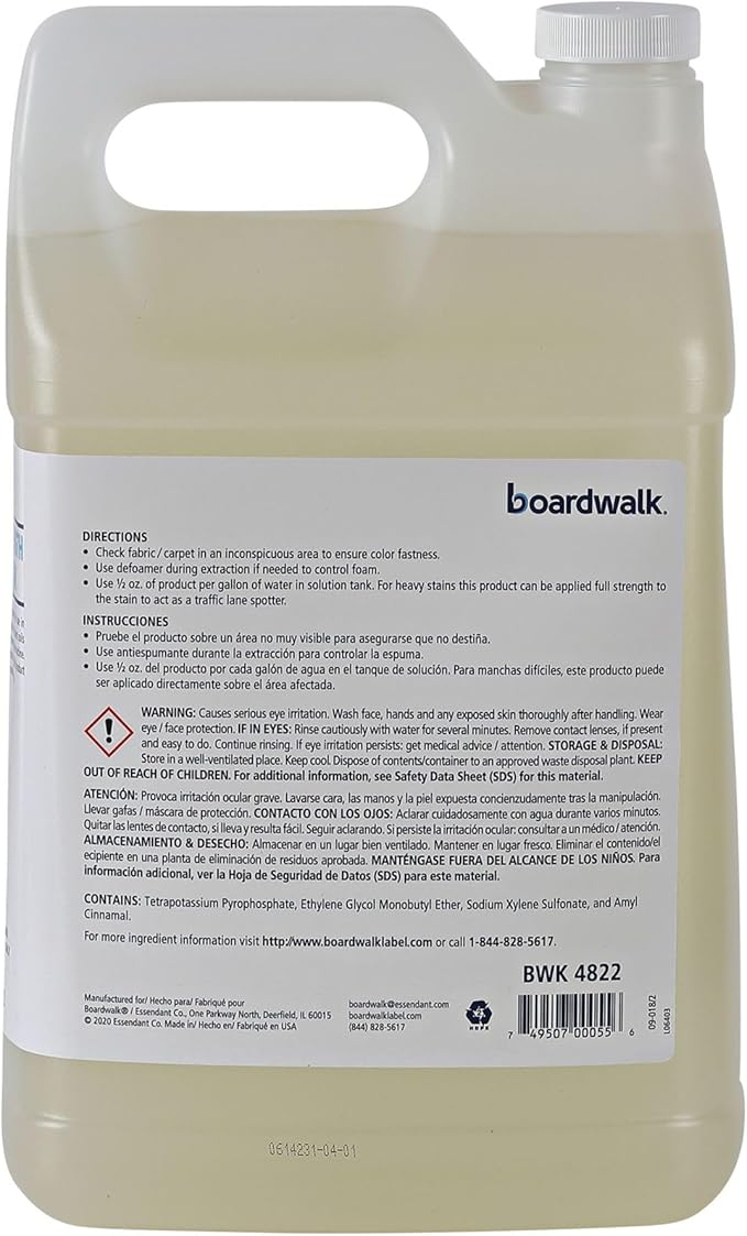 Boardwalk Industrial Strength Carpet Extractor, Clean Scent, 1 Gal Bottle, 4/carton