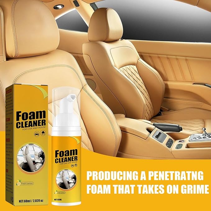 2PCS Foam Cleaner, Multipurpose Foam Cleaner, All-Purpose Cleaners for Car, Leather, Suitable for Car(100ml*2)