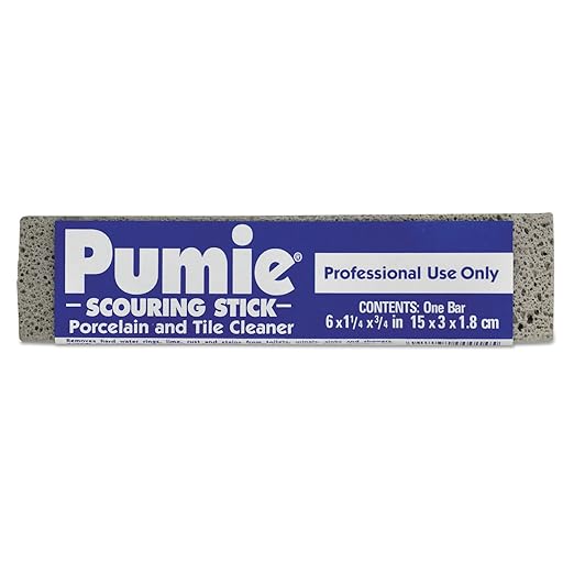 Pumie 12 Scouring Stick, Pumie, Gray Pumice, 5 3/4 x 3/4 x 11/4, (Case of 12)
