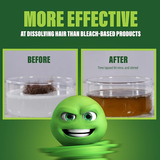 Green Gobbler Ultra Concentrated Drain Clog Remover & Cleaner | Powerful Hair, Grease & Soap Dissolver for Bathroom, Kitchen, Shower, Sink & Toilet | Safe for Pipes & Septic Systems