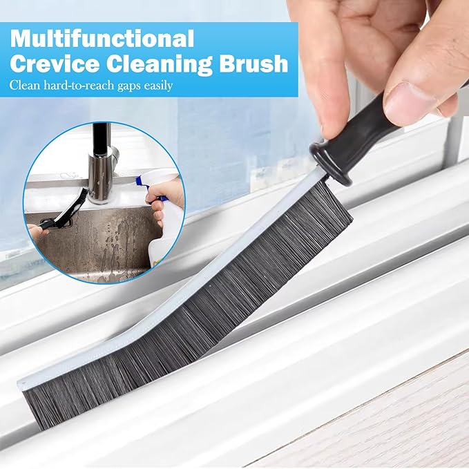 FANTEXY 5 Pieces Crevice Cleaning Brush, Thin Gap Cleaning Brushes Crevice Cleaner Tool, Thin Hard Brush for Cleaning, Small Cleaning Brush for Kitchen,Bathroom,Household,Windows Groove,Faucet,Sinks
