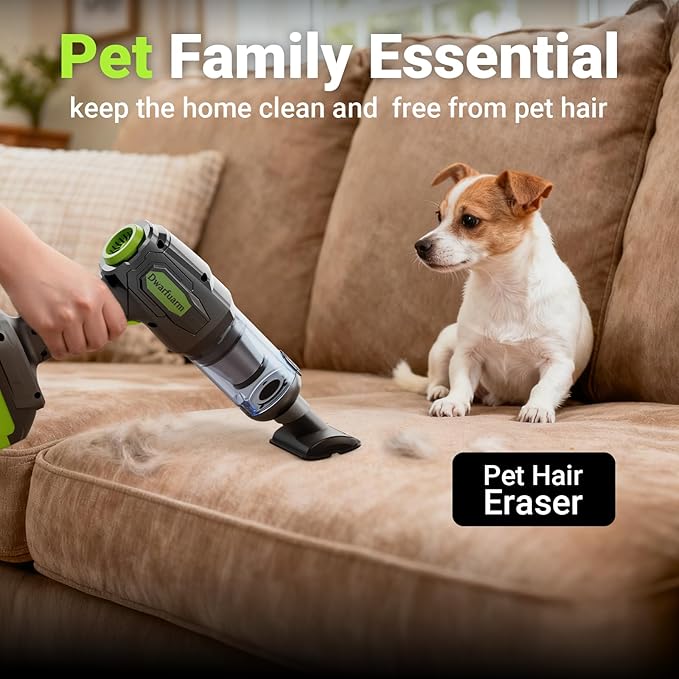 Cordless Car Vacuum Cleaner, 36000PA High Power Suction, 120W Portable Handheld Vacuum with 2×3.0Ah Batteries, Multi-Nozzle Air Duster for Car, Home, Office, Pet Hair (Black)