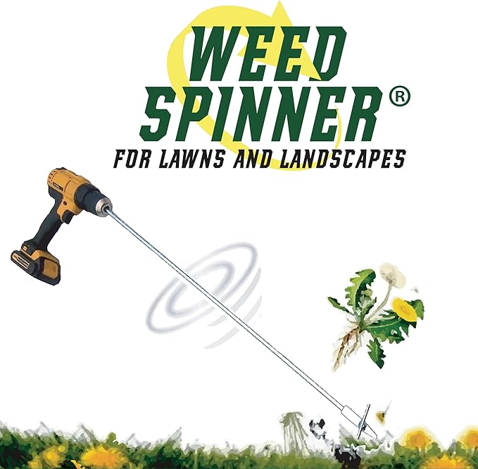 Drill-Powered Weed Removal Tool for Lawns and Landscapes