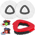 Mop Replacement Heads for O-Ceda Mop Replace Head EasyWrin Spin Mop Heads Replacements, Microfiber Spin Mop Refills, Easy Cleaning Mop Head Replacement (White 2+Red 1)