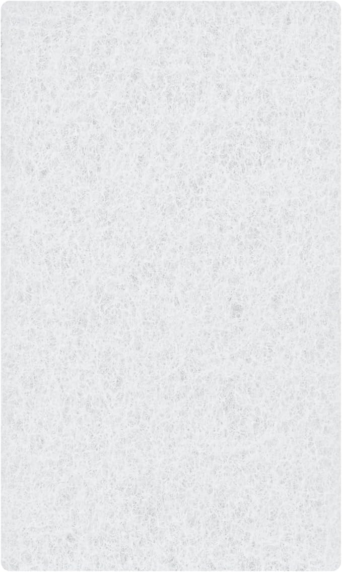 Restaurantware RW Clean 6 Inch x 3.5 Inch x 5.4 Inch Scouring Pads 1 With Handle Scrub Pads - Non Abrasive Heavy Duty White Nylon Scrub Pads For Cleaning For Cleaning Or Scrubbing
