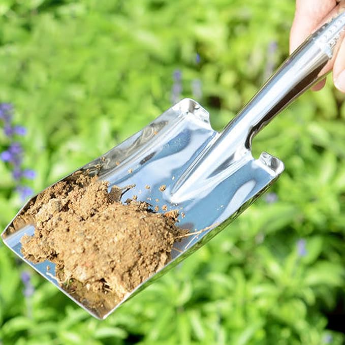 Garden Shovel Hand Trowel, Heavy Duty Stainless Steel Gardening Tools, Spade Shovel for Diligent Farmer Soil Planting Digging Transplanting