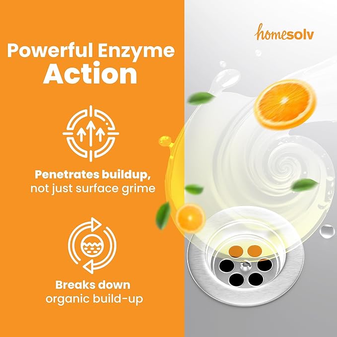 Enzyme Drain Cleaner & Build Up Remover (Citra Drain), Valencia Orange, 22 Fluid Ounces