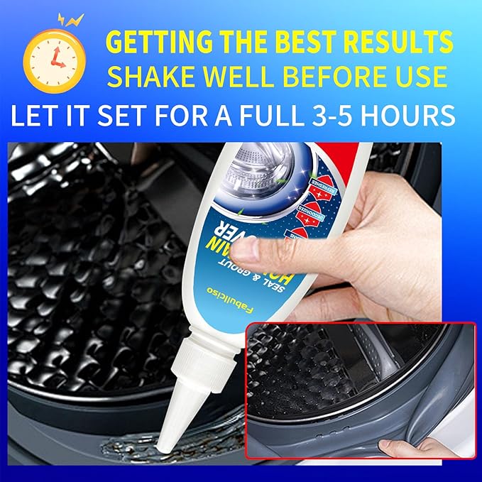 Home Stain Remover Gel – Stubborn Stain Cleaner No Harsh Scrubbing Required, Front Loader Washing Machine Seal Washing Machine Seals, Sinks & Tiles | No-Slip Formula | 8H Penetration | 16.0oz