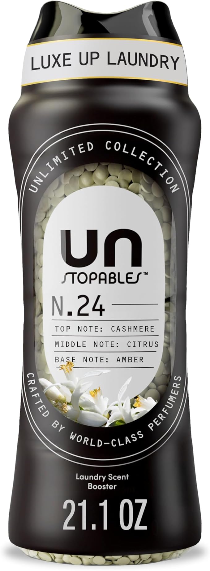 Downy Unstopables Unlimited Collection In-Wash Laundry Scent Booster Beads, No. 24, Fine Fragrance, Long-Lasting Fresh Scent Beads, 21.1 oz