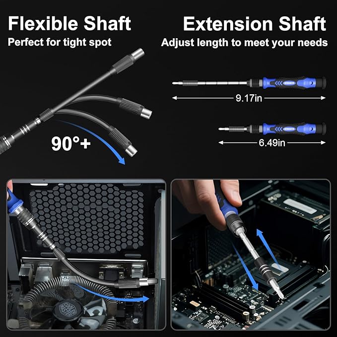 STREBITO Electric Screwdriver, 144-in-1 Precision Screwdriver Set, 120 Magnetic Bits, Organized Storage and Portability, Small Tool Kit for Electronics, PC, Computer and Laptop