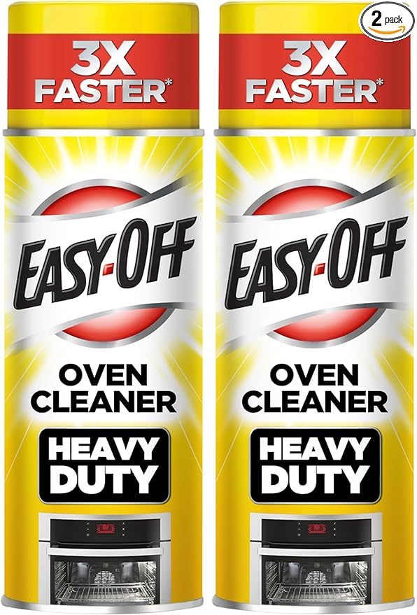 Easy Off Heavy Duty Oven Cleaner Foam, Removes Grease & Burned-On Food, For Ovens, Grill Grates & More 14.5oz (2-count)