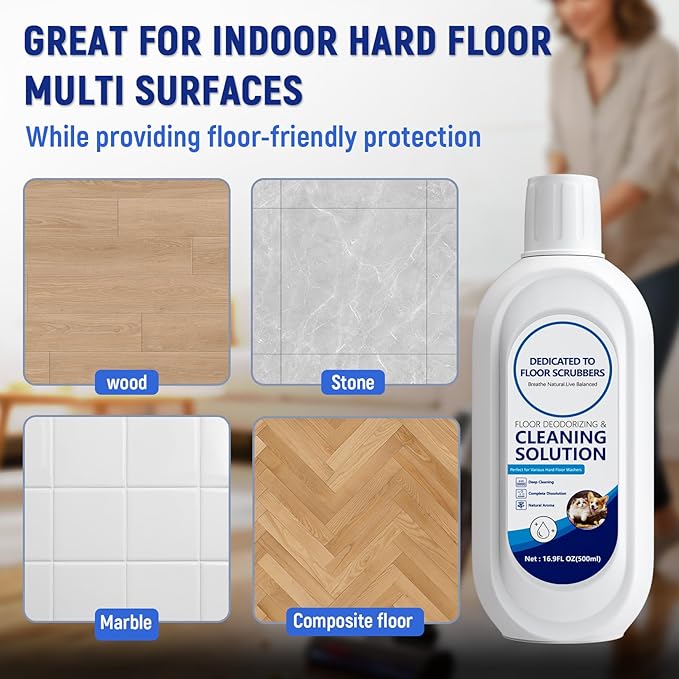 Floor Cleaning Solution Compatible with Tineco – 5 Bottle Floor Cleaner – Long-Lasting, Fresh– For All Cordless Wet/Dry Vacuum Mop Cleaner & Robot Vacuums with Mopping