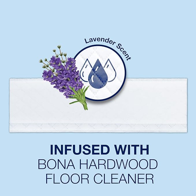 Bona® Disposable Wet Cleaning Pads for Hardwood Floors, Lavender Scent