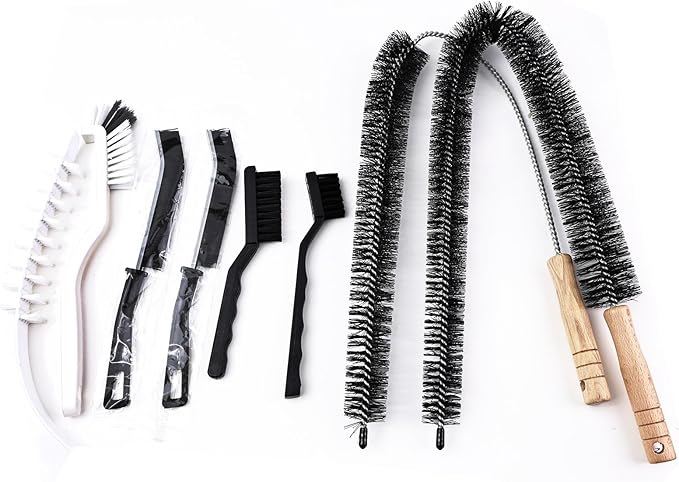 Washing Machine Cleaning Brush Set, 8-Piece Dryer Vent Cleaner Kit, Washer & Dryer Maintenance Tools for Deep Cleaning, Including Lint, Crevice, and Drum Brushes