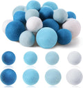 24 Pack Blue Wool Laundry Balls, 3.15'', 2.4'' Reusable Laundry Wool Dryer Balls Natural No Lint Fabric Softener for Clothing Wrinkles