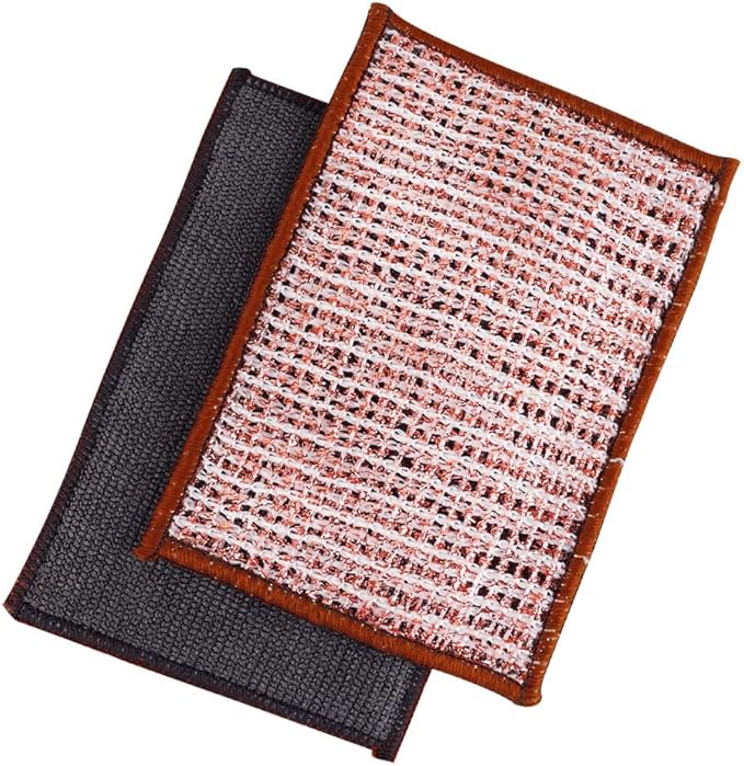 Redecker Copper Cleaning Cloth Dual-Sided Copper & Microfiber Kitchen Scrubber for Pots Pans Stove & Sink 1 Pack 5.7 x 4.1 in Made in Austria