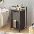 Laundry Hampers,Laundry Basket， Laundry Sorter with Top Shelf & Removable Washable Bags & Side Pockets for Laundry Room organization, Bathroom and Dorm, Rustic Brown and Black