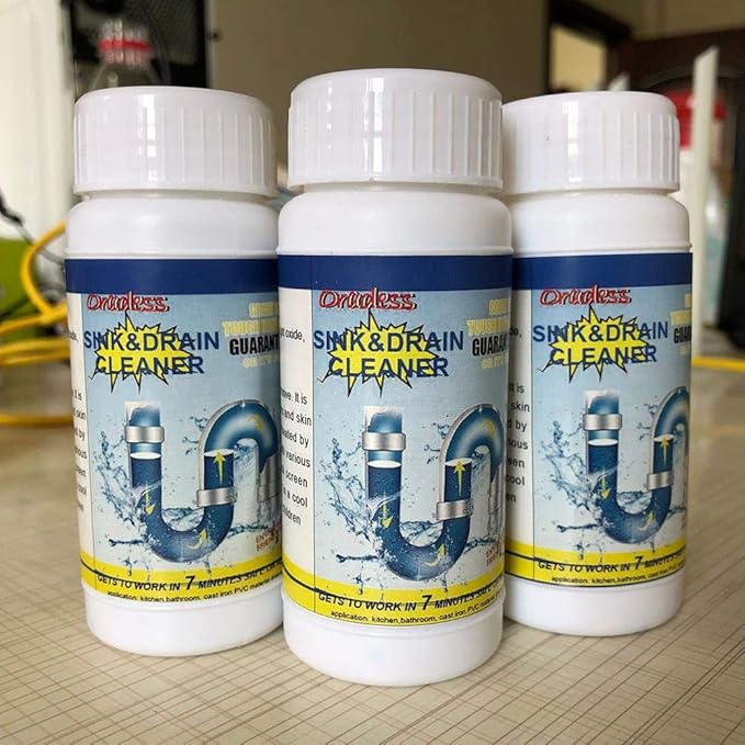 Pipe Dredge Deodorant, Powerful Sink Drain Cleaner Pipe Dredging Agent Sewer Toilet Dredge Powder Cleanser Dredge Agent for Kitchen Toilet Pipeline Quick Cleaning Tool