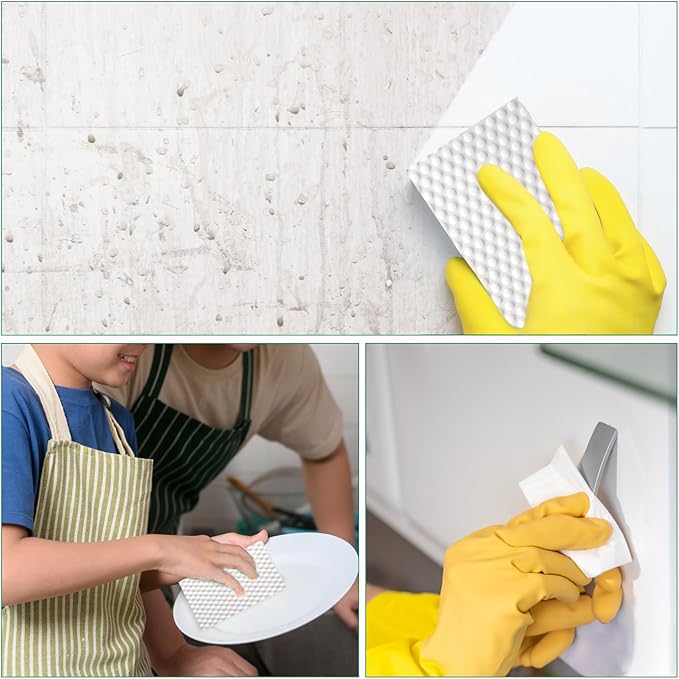 Magic Sponge Eraser Sheets- Garvonti 60 Pack Melamine Foam Sheet in Bulk, Convex Point Heavy Duty Melamine Eraser, Thickened Disposable Melamine Foam Cleaning Eraser Pads
