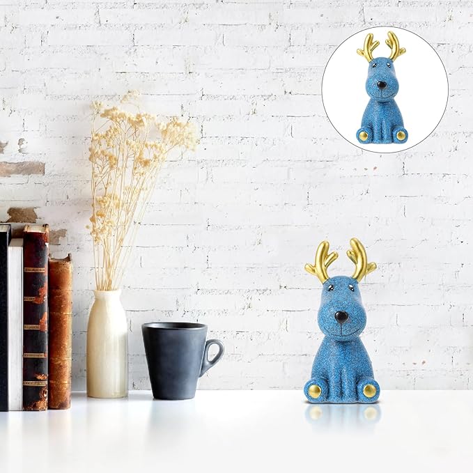 Deer Glasses Holder Resin Eyeglass Stand Desktop Ornament Eyewear Organizer Decorative Glasses Frame Display for Home Office