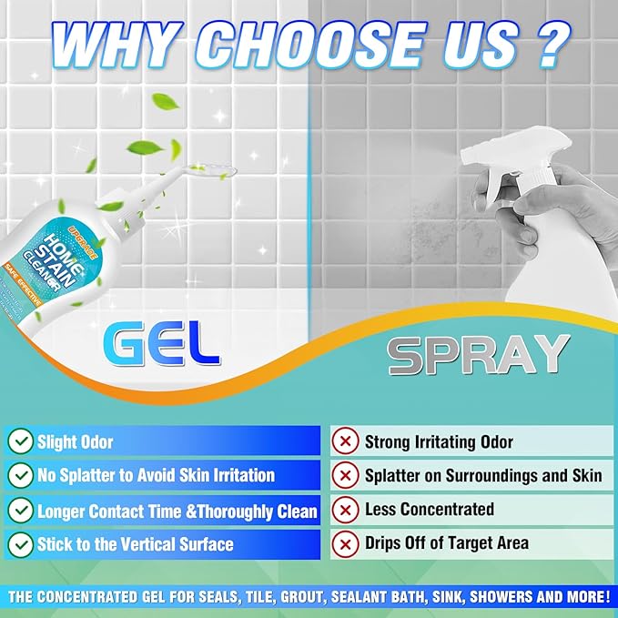 11 Fl oz All-Purpose Gel for Home Use on Washing Machine Gasket, Bathroom Grout, Sink, Shower, Caulk, and Front Loader Seal