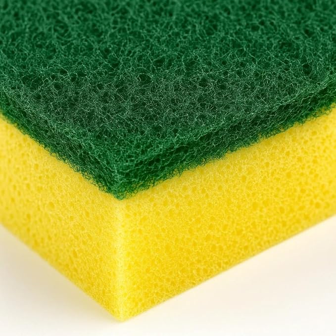 Dish Sponge, Non Scratch Sponges, Heavy Duty Scrub Sponge 24 Pack, Kitchen Scrub Sponges, 2.8x4 inch, Pads for Dishes, for Use Everyday for Tough Messes dualsided SPONGE WORLD
