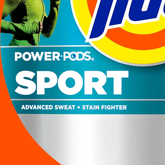Tide Power Pods Sport Laundry Detergent Pacs, 63 Count, Advanced Sweat + Stain Fighter