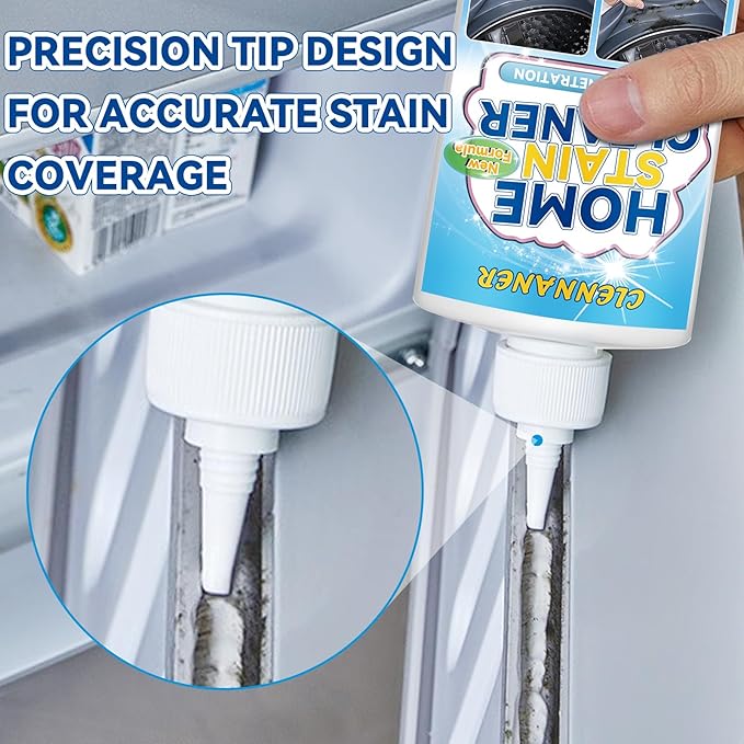 Home Remover Gel, 10 Fl Oz Household Stain Cleaner Gel for Washing Machine, Refrigerator Strips, Grout Cleaner for Tiles Grout Sealant Bathroom Kitchen Sinks Cleaning